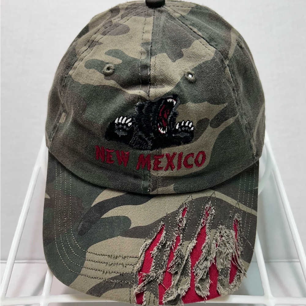 New Mexico Bear Logo Camouflage Claw Hat Vintage Hat